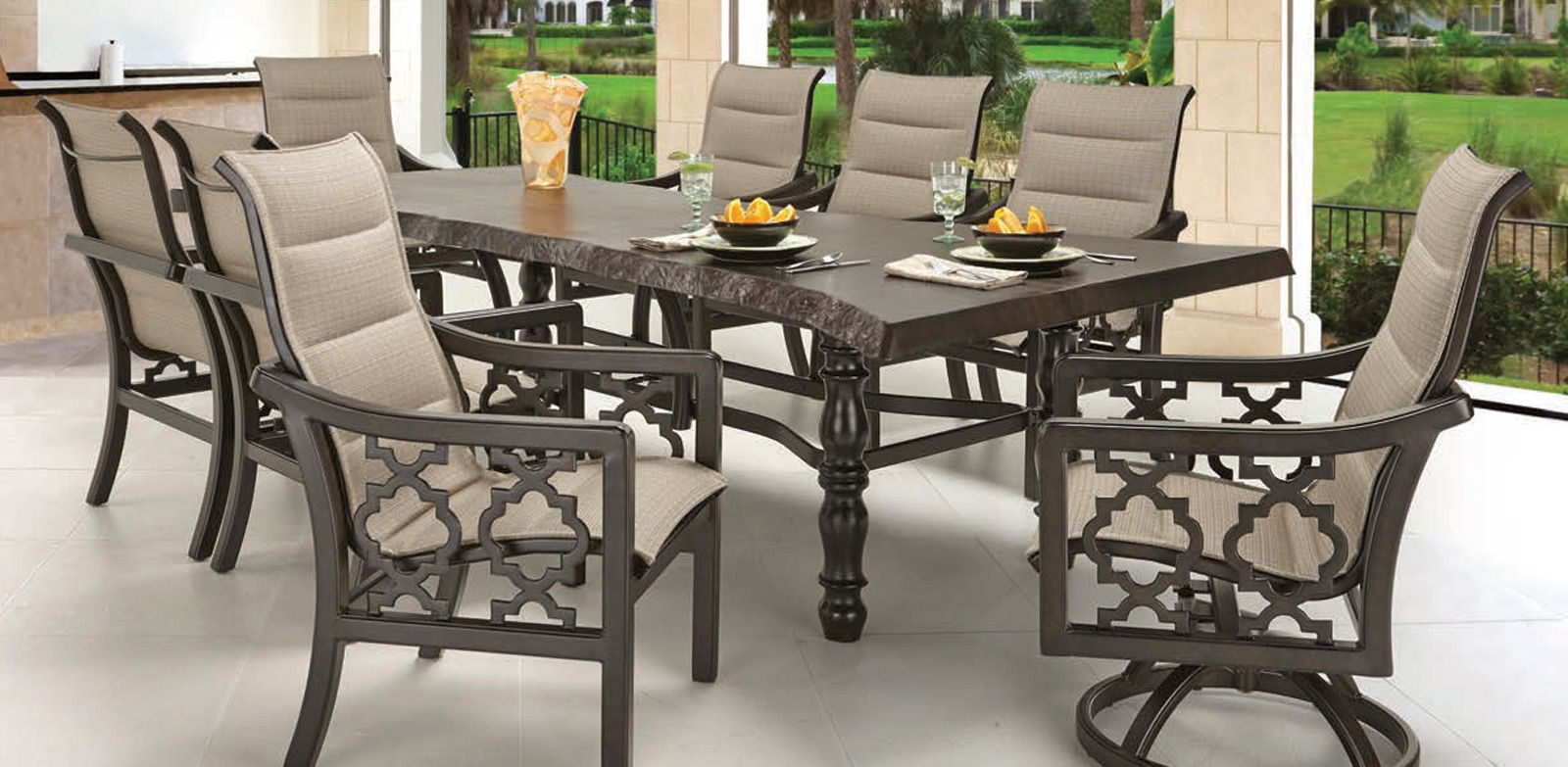Belle Epoque Collection In Costa Rica Furniture 2907t 54 X 108 Rectangular Dining Table Iogk108 Top Hourglass Live Edge C1 With Optional Cast Aluminum Ons 16